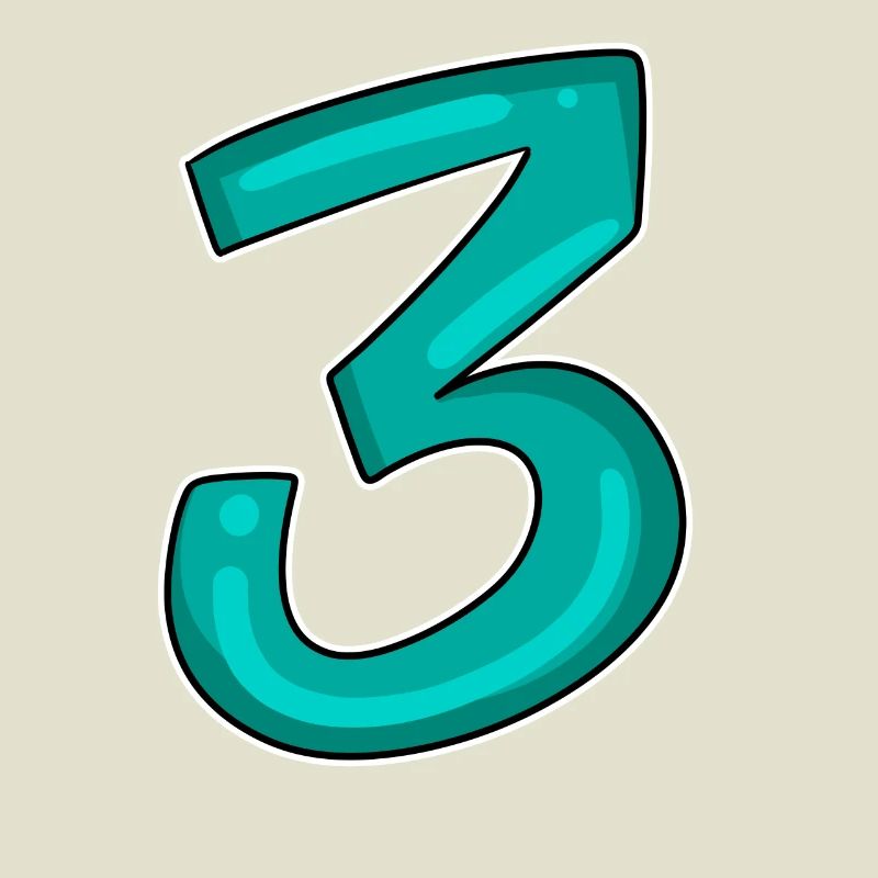 3 - Three - Third
