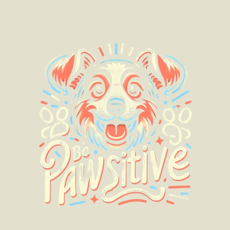 Be pawsitive cute dog