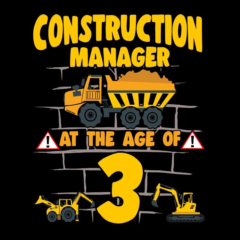 Fête de construction 3e anniversaire Camion de 3 ans