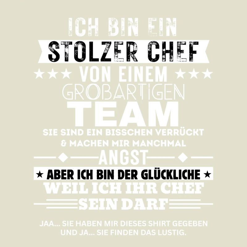 Stolzer Chef von einem großartigen Team