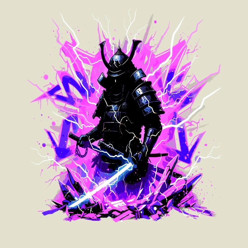Cyber Samurai – Synthwave Katana Geist