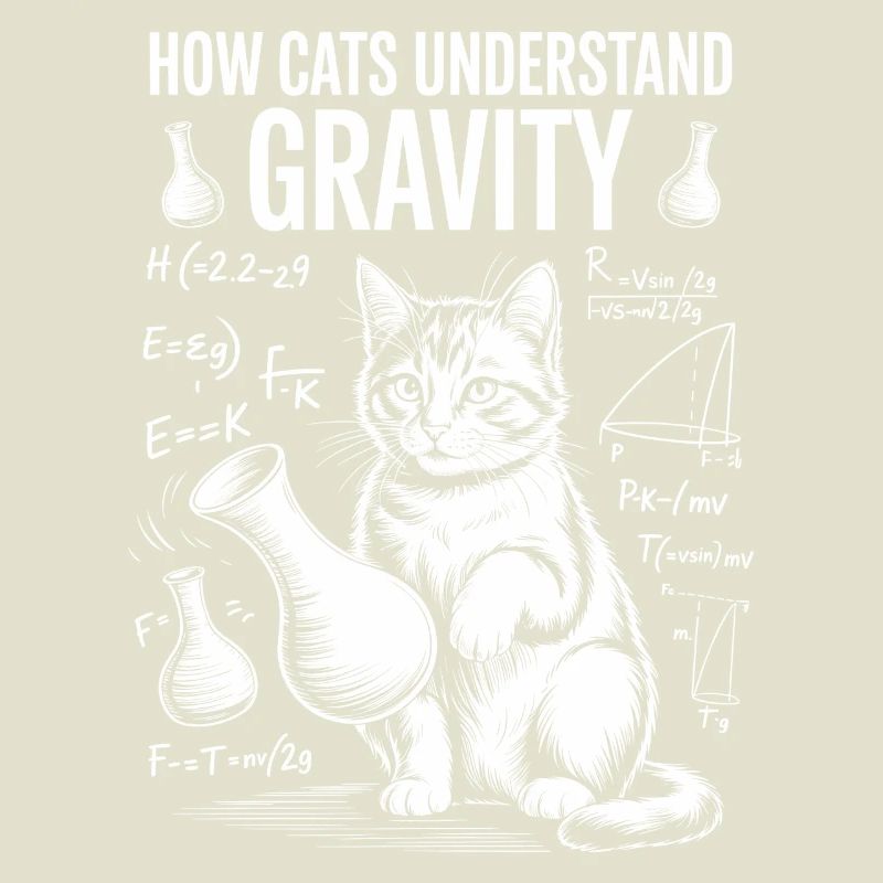 Dictions de chats de physique Blague de maths Cadeau de physique