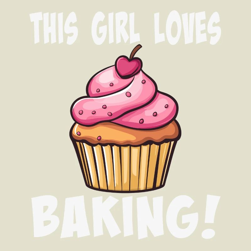 Dieses Mädchen liebt Backen Cupcake