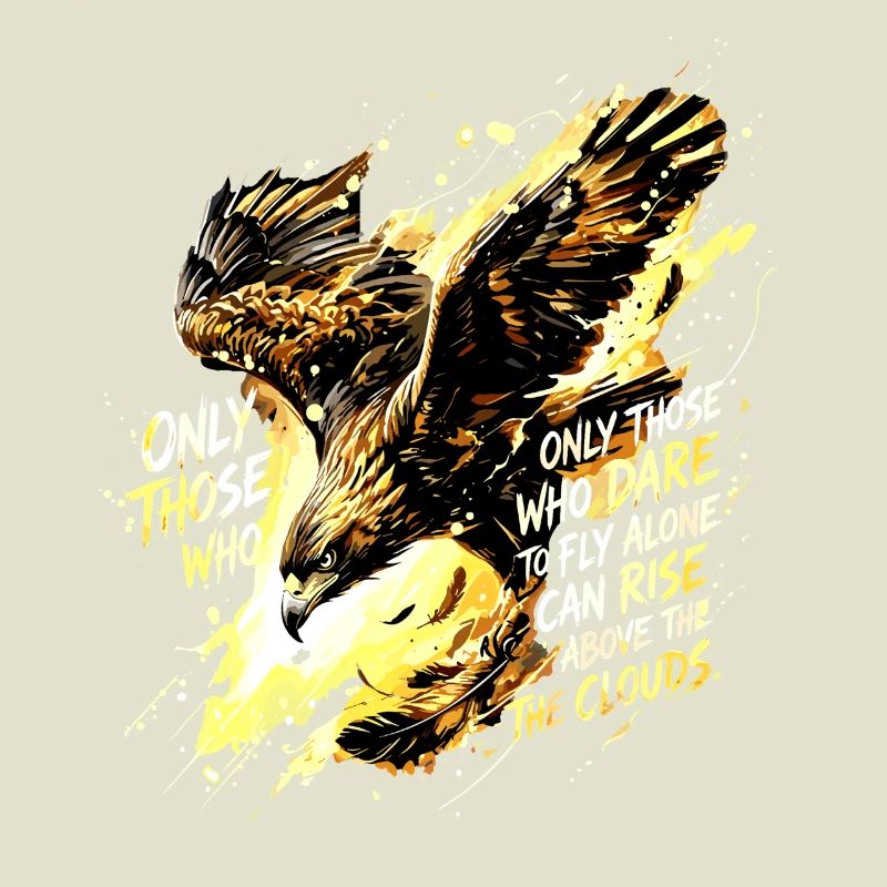 Art de citation de Fly Alone Eagle
