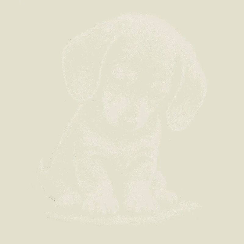 Teckel Chiot mignon, mignon, honte, art triste, triste