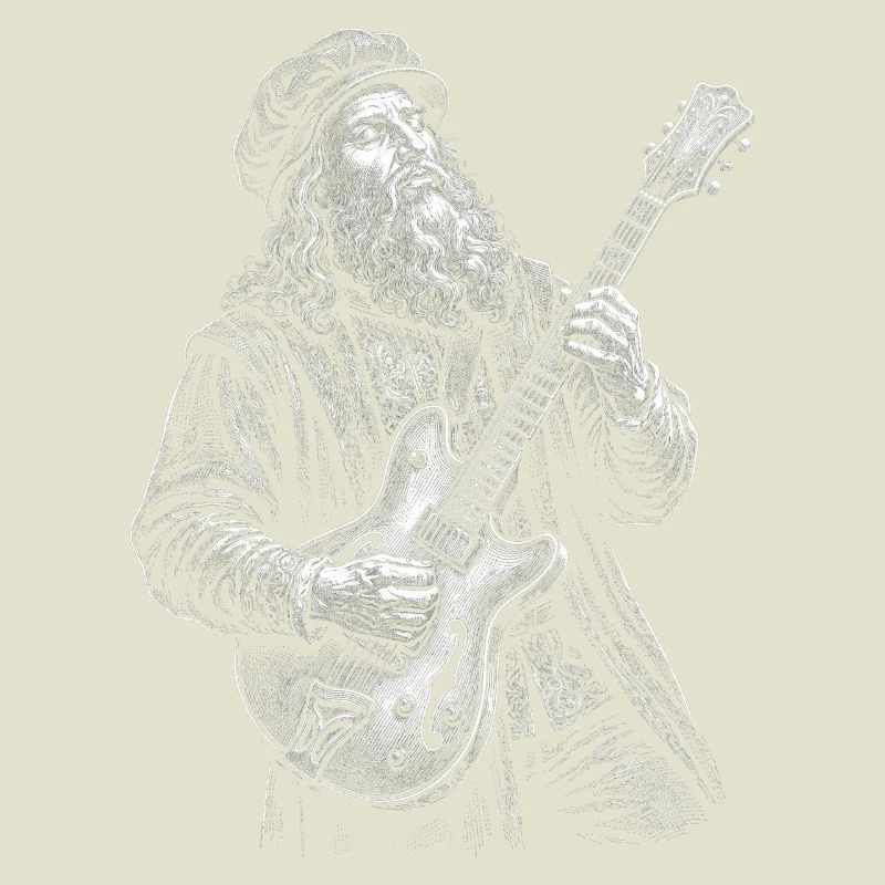 Leonardo Da Vinci plays guitar