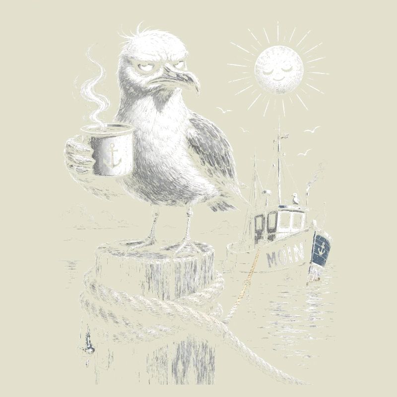 MOIN – Grummeliges Möwe mit Kaffee