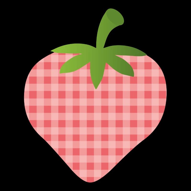 Strawberry with check pattern - personalizable
