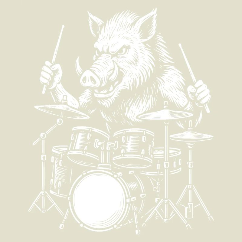 Boar Drummer Rock Attack