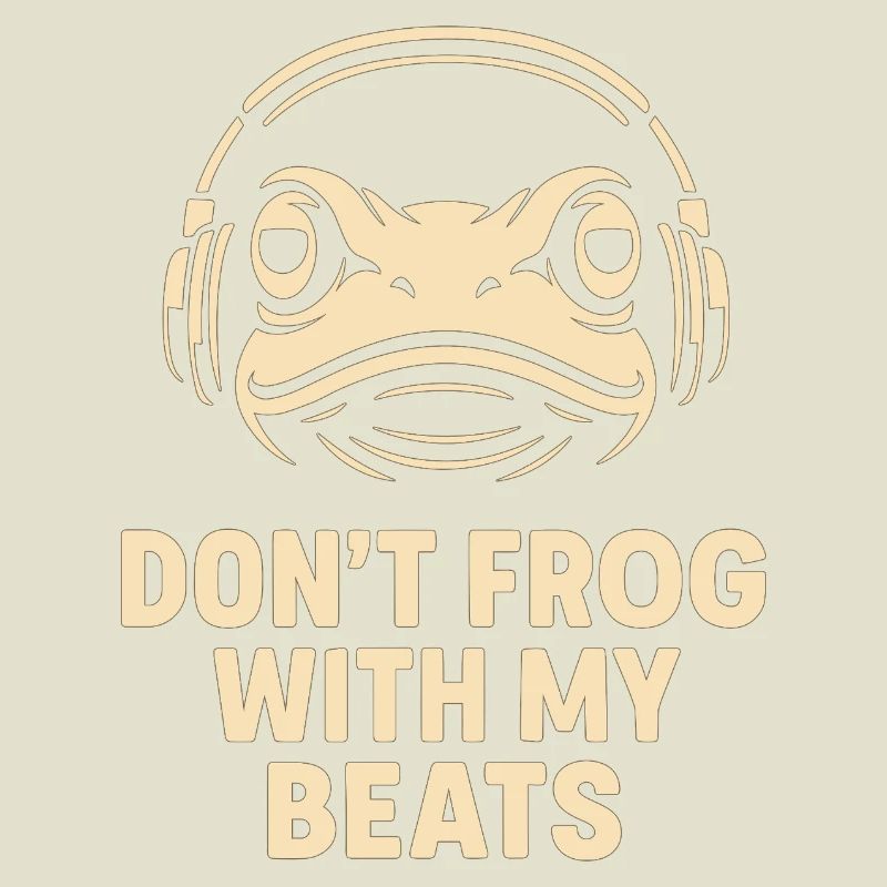 Frosch mit Kopfhörer