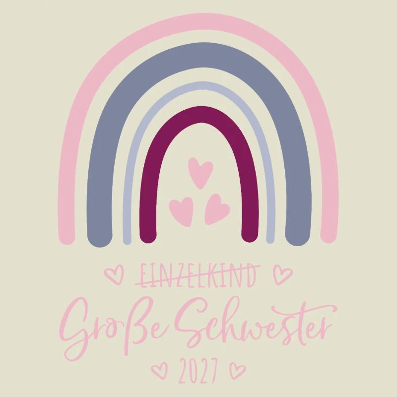 Große Schwester 2027 Boho Regenbogen