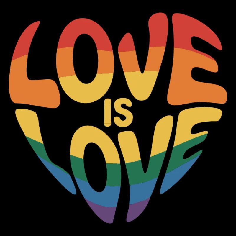 Liebe ist Liebesherz - Regenbogen Stolz Design
