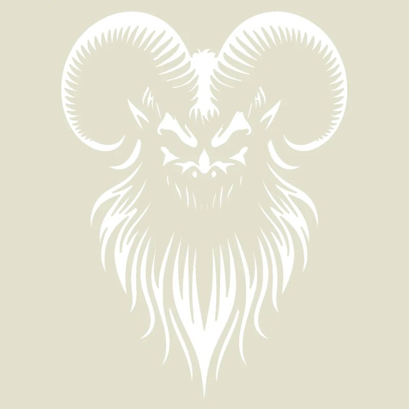 Demon Ram's Head - Gothic Goat Occult