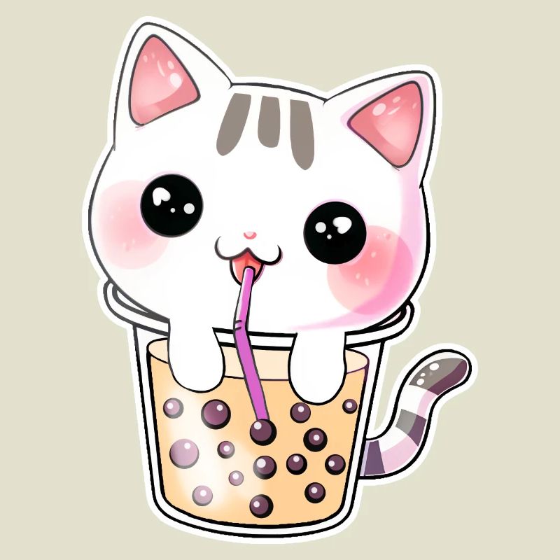 Kawaii Bubble Tea Katze