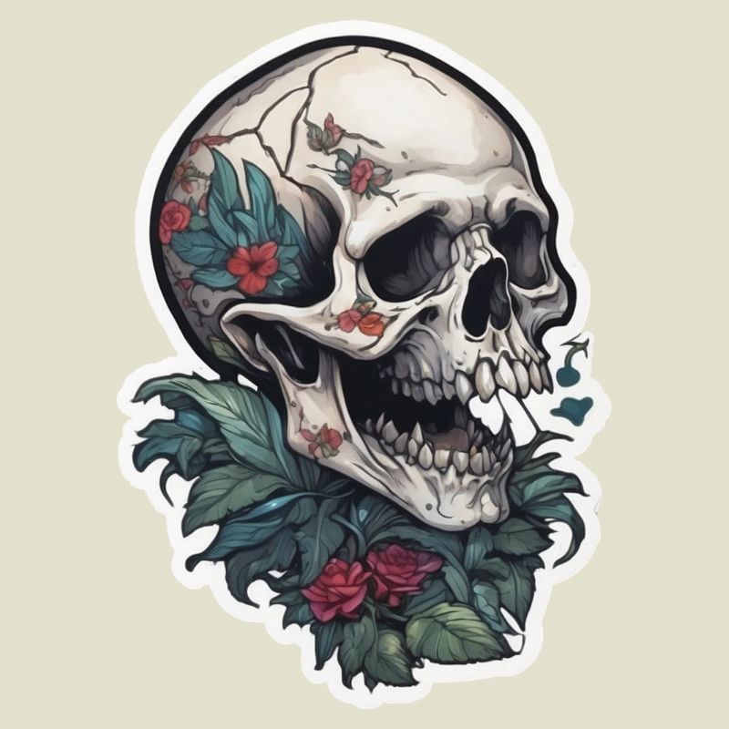 Conception de crâne d’impression de tatouage