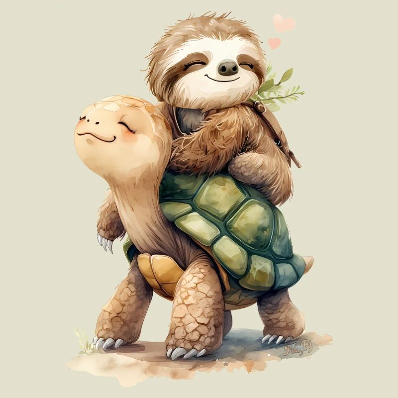 Sloth and Turtle on holiday 2 🦥🐢