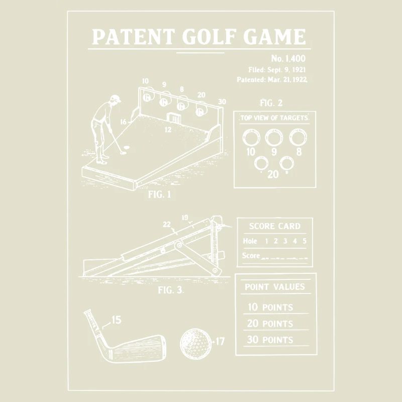 Plan de jeu de golf breveté