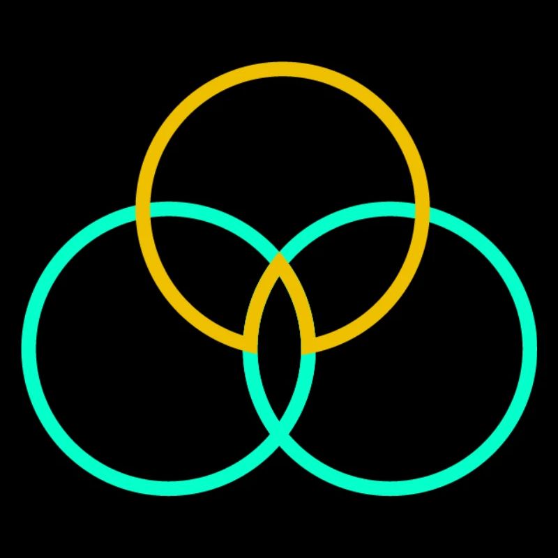 Abstract Tricolor Venn Circle