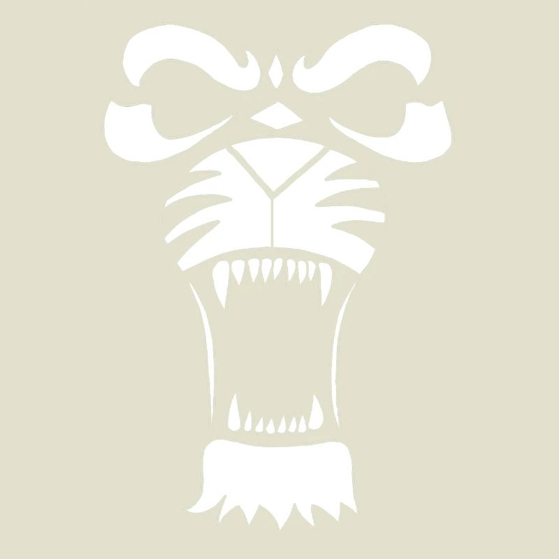 Raublöwe oder Tiger (Weiß)