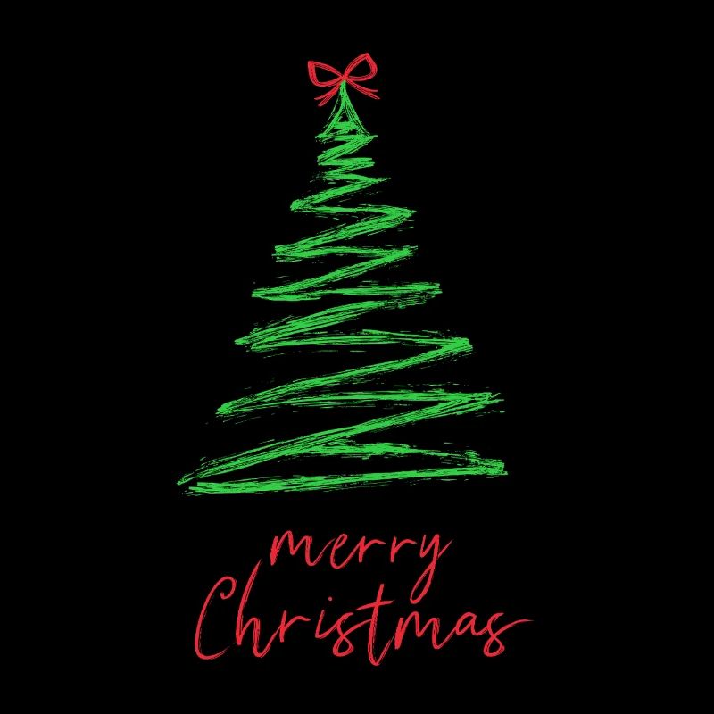 Green Christmas Tree Brush Style