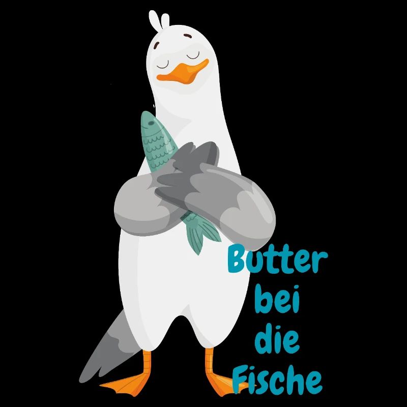 « Beurre au poisson » - Drôle de mouette avec du poisson