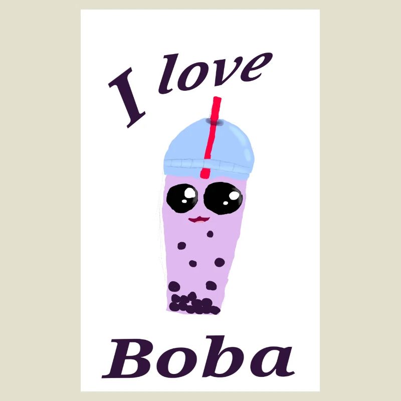 Funny Bubble Tea Illustration