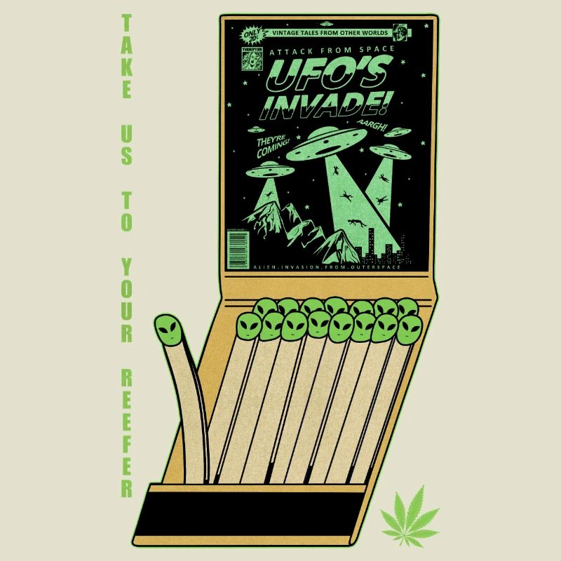 OVNI Invasion Vintage Affiche Design