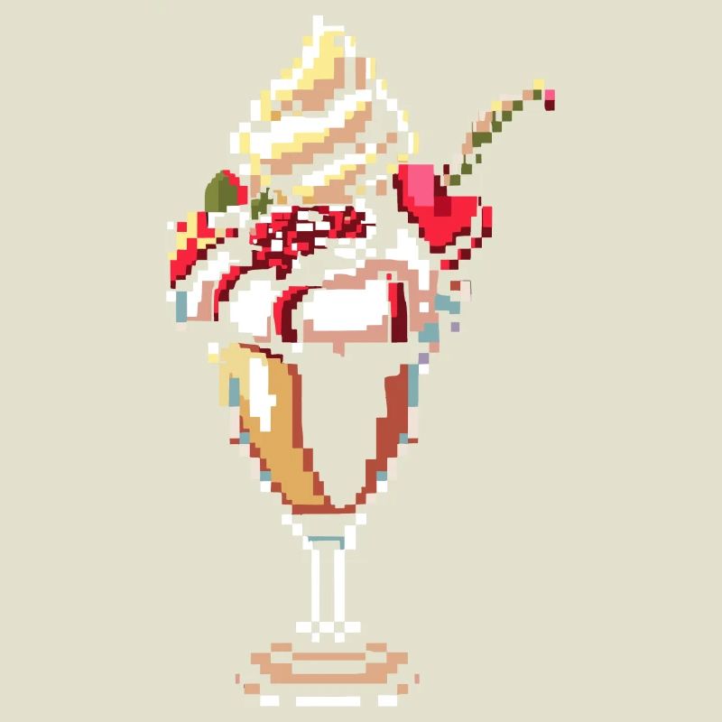Graphique pixel de coupe glacée