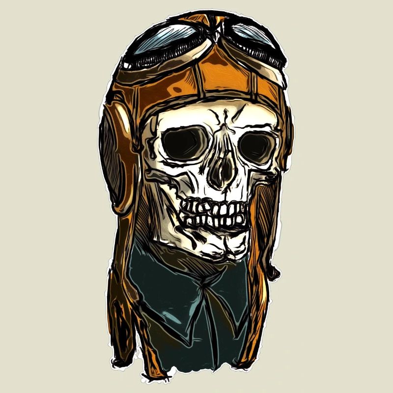 Skull mit Helmkappe