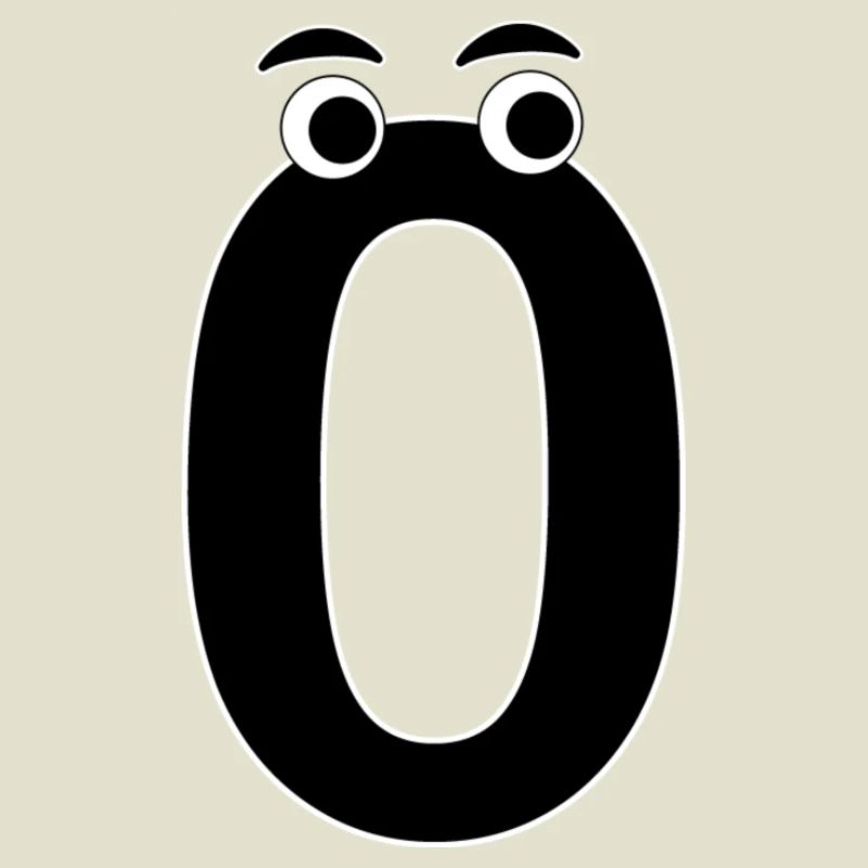 Number Zero 0 Kids Birthday Learn Math