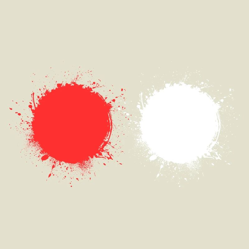 red white