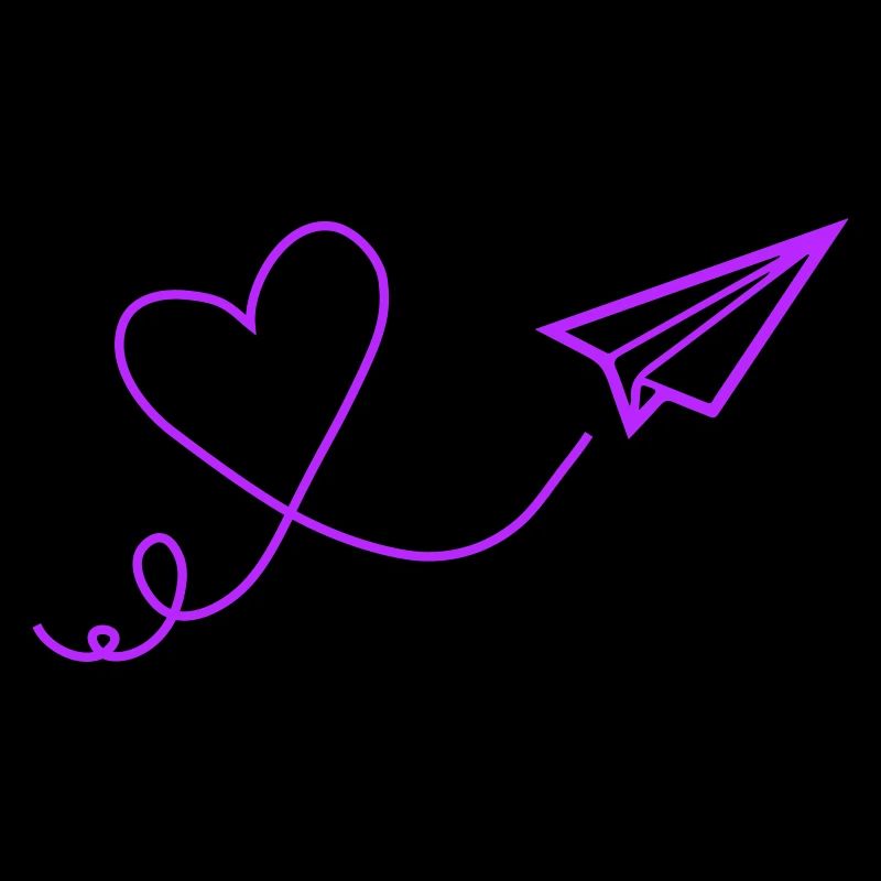 Heart Flight Paper Flight Illustration