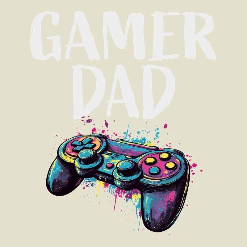 Gamer Dad Controller Farbexplosion