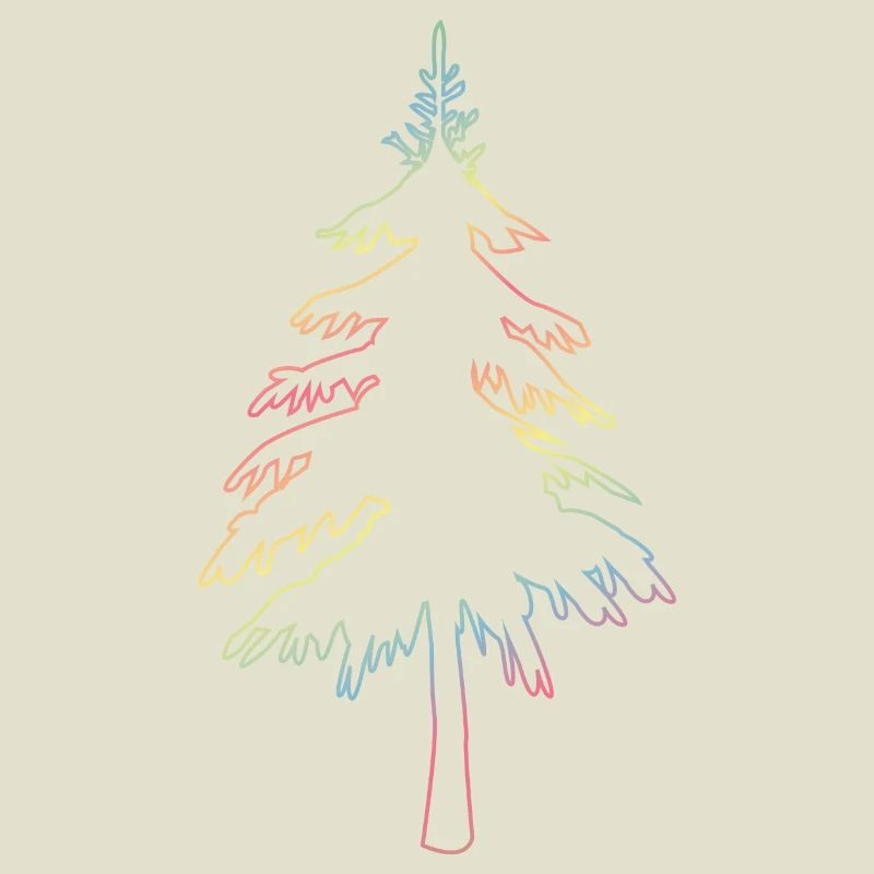 Christbaum, Tannenbaum oder Weihnachtsbaum Umriss