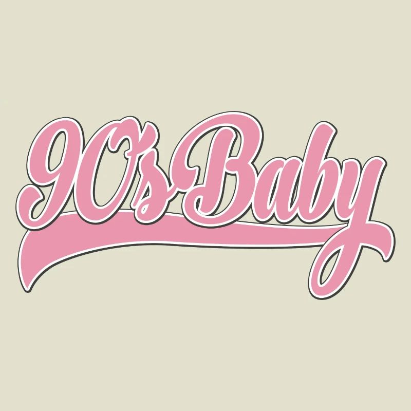 Script rétro rose bébé des années 90