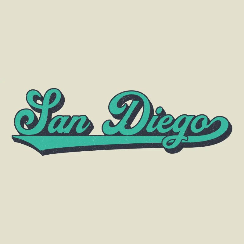 San Diego Script Vague Rétro