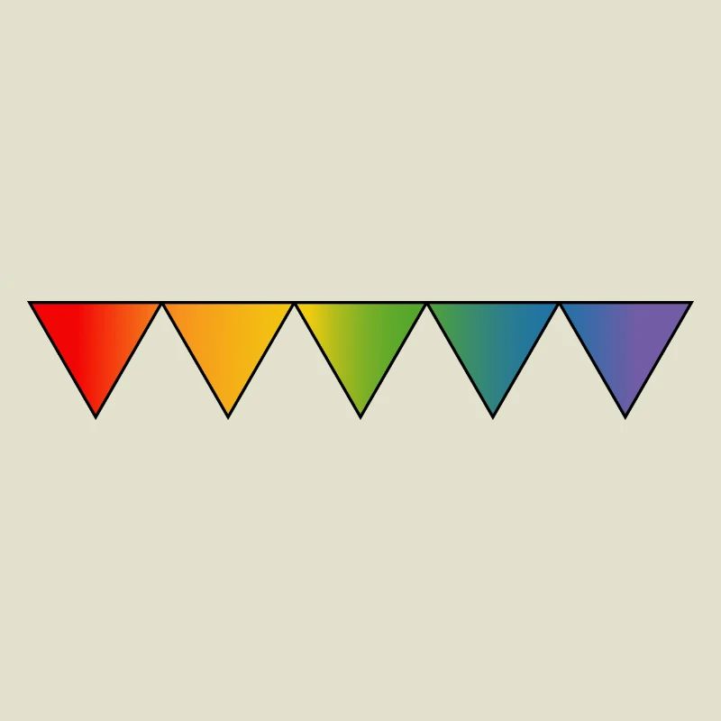 Rainbow queer triangles