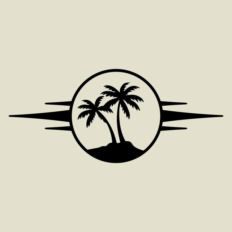 Island Palm Tree Icon
