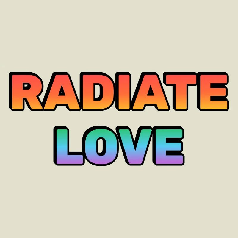 Radiate Love Gradient Typography