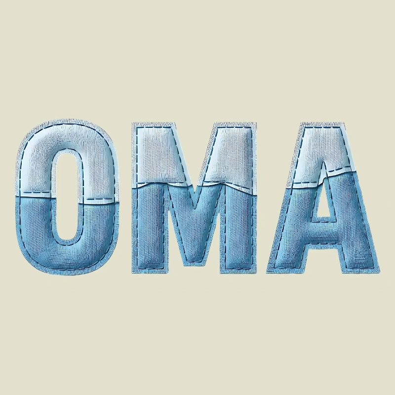 Granny Denim Lettering Patchwork Trend