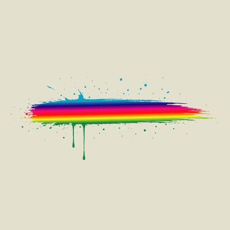 Rainbow Brush Stroke Gradient Splash
