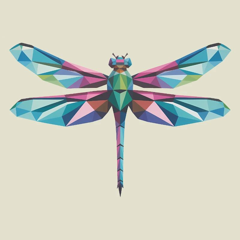 Dragonfly - Cooles Low-Poly-Logo