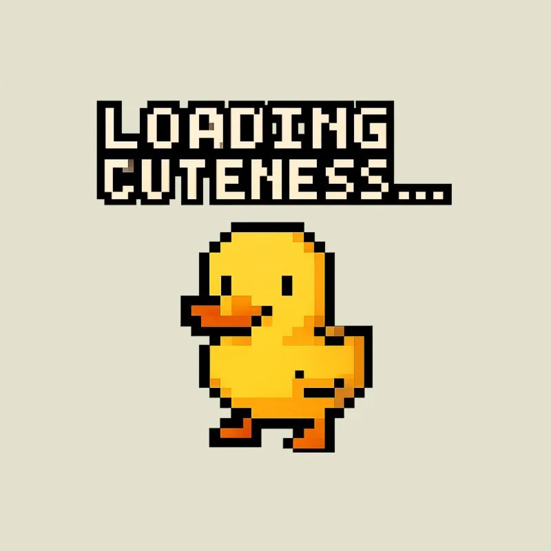 pixel duck loading cuteness