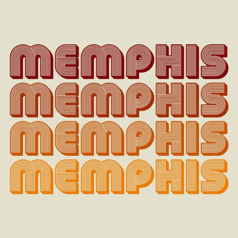 Memphis Gradient Text Repeat