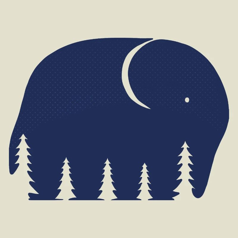 Ein Elefant oder ein Wald in dieser Fun Optical Illusi