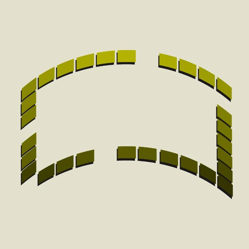 Frame Squares Graduated Green Gradient