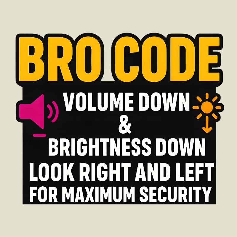 Code bro volume vers le bas Regarde à droite à gauche, drôle