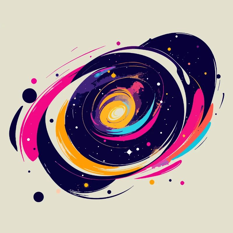 Color Swirl Galaxy Outer Space Pattern