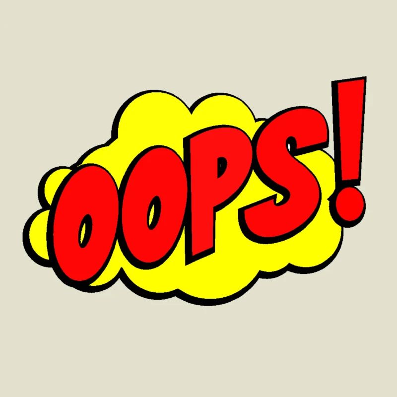 Cartoon Oops Comic Design