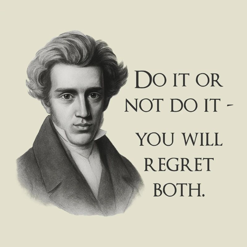 Zitat Kierkegaard: Tu es oder mach es nicht